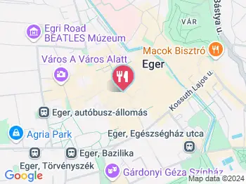 Humbák Borkápolna Eger a térképen