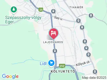 Irisz Vendégház Eger a térképen