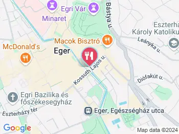 Kanapé Bar Eger a térképen