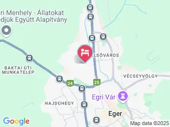 Köteles Apartman Eger a térképen