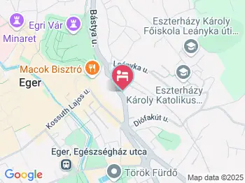 Kristály Apartman Eger a térképen