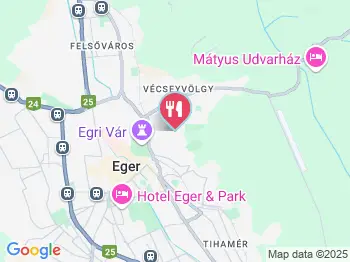 Legényfogó Kisvendéglő Eger a térképen