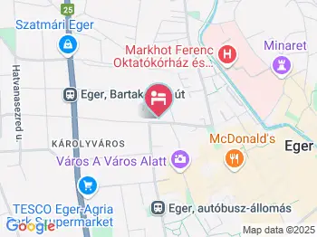 Melior Szálló Eger a térképen