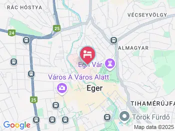 Minaret Apartman Eger a térképen