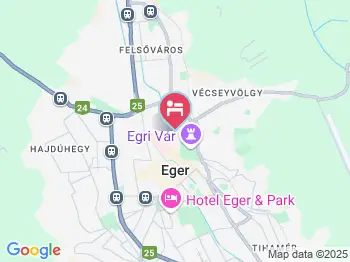 Neumann Ifjúsági és Diákszálló Eger a térképen