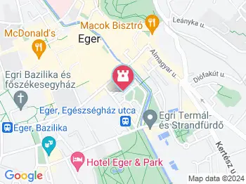 Nőalak Eger a térképen