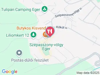 Nótafa Kisvendéglő Eger a térképen