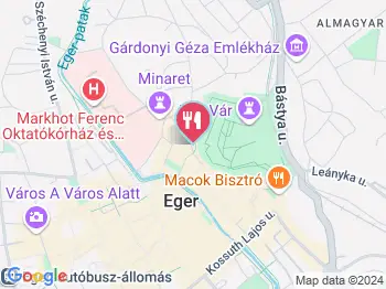 Oszmán Sátor Eger a térképen