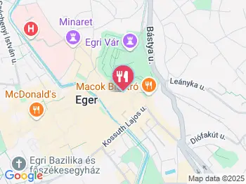 Palacsintavár Eger a térképen