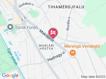 Paradise Apartman Eger a térképen