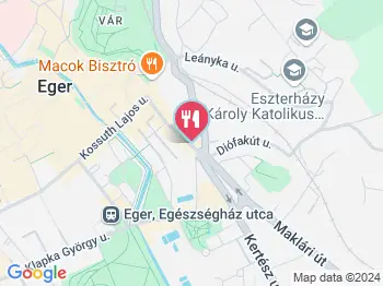 Patronus Bar Eger a térképen