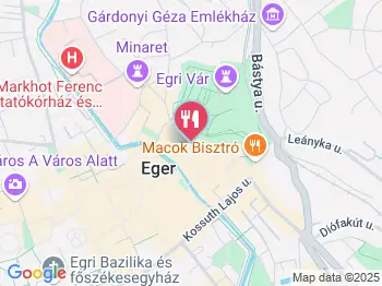 Petrény Borbank Eger a térképen