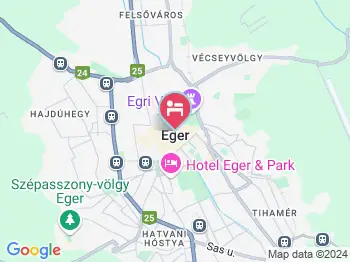 Pitypang Apartman Eger a térképen