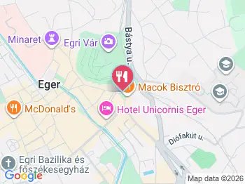 Pont Gasztroműhely Eger a térképen