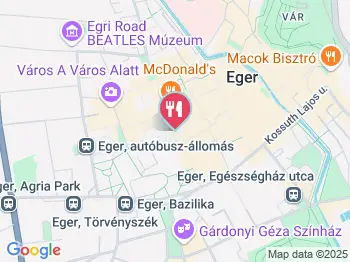 Retro Burger Eger a térképen