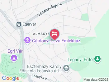 Siesta Vendégház Eger a térképen