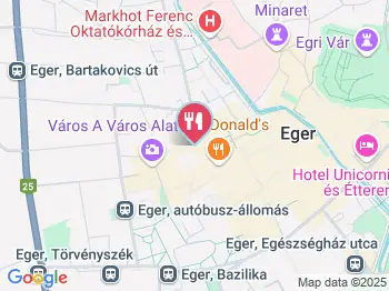 Szantofer Vendéglő Eger a térképen