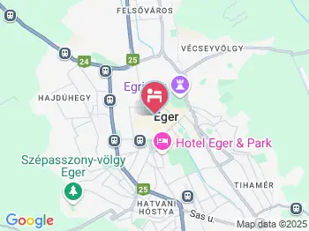 Szent János Hotel Eger a térképen
