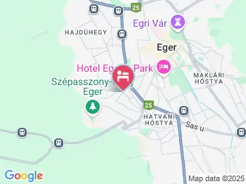 Szépasszony Vendégház Eger a térképen