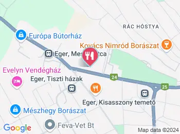 Temesvári & Kádár Pékség & Cukrászat Eger a térképen