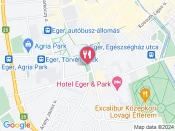 Thália Café Eger a térképen