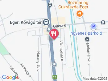 Torony Fagyizó Eger a térképen