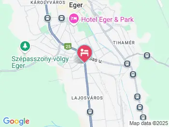 Tünde Apartman Eger a térképen