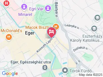 Várkapu Panzió Eger a térképen