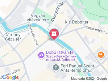 Végvári Vitézek szobor Eger a térképen