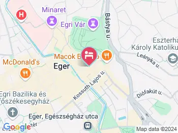 Villa Florencia Eger a térképen