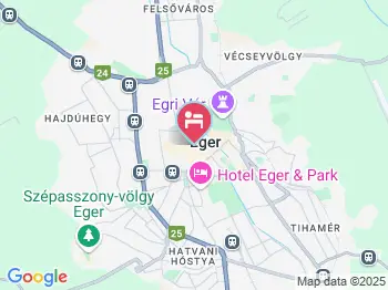 Viola Apartman Eger a térképen