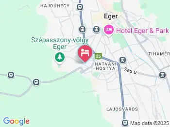 Völgy Apartman Eger a térképen