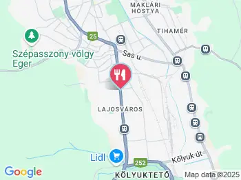 Western Étterem Eger a térképen