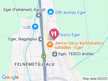 Wok n' Go - Tesco Eger a térképen