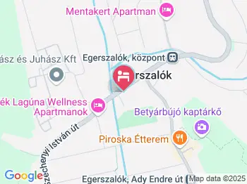 Borostyán Vendégház Egerszalók a térképen