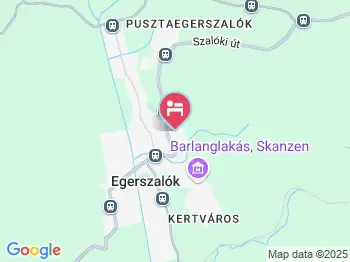 Rózsakert Vendégház Egerszalók a térképen
