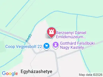 Berzsenyi Dániel Emlékmúzeum Egyházashetye a térképen