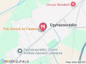 Pub Söröző és Falatozó Egyházasrádóc a térképen