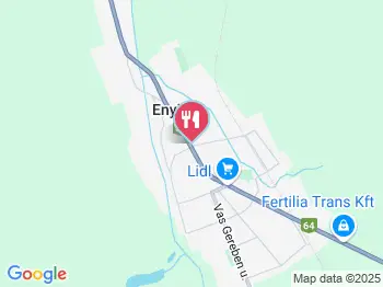 Turul Ételbár Enying a térképen