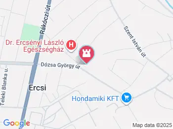 Délszláv-emlékkő Ercsi a térképen