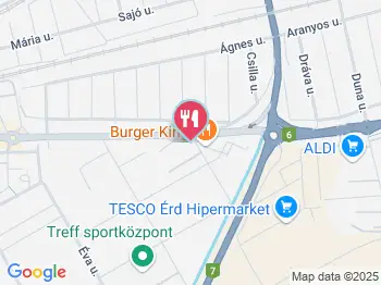 Burger King Érd a térképen