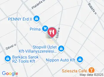 Giuseppe Pizzéria Érd a térképen