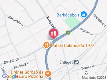 Pataki Cukrászda Érd a térképen