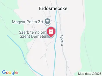 Szent Demeter szerb templom Erdősmecske a térképen