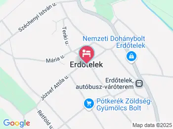Pintér Tanya Panzió Erdőtelek a térképen