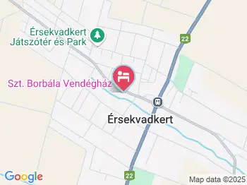 Szent Borbála Vendégház Érsekvadkert a térképen