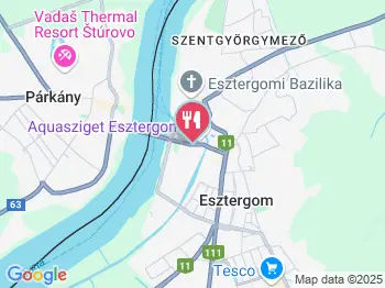 Aquasziget Étterem Esztergom a térképen