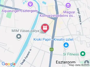 Babits Mihály szobra Esztergom a térképen