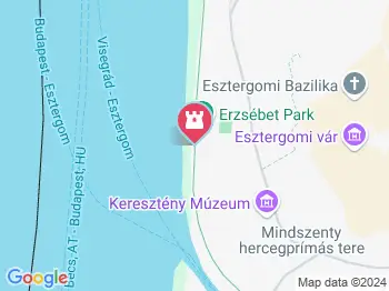 Erzsébet királyné szobra Esztergom a térképen
