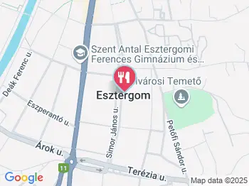 György Pékség Esztergom a térképen